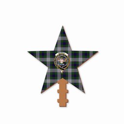 ScotsTee Shop Scottish Murray of Atholl Dress Crest Tartan Wooden Christmas Tree Topper
