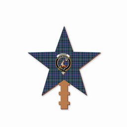ScotsTee Shop Scottish Cooper SC Crest Tartan Wooden Christmas Tree Topper