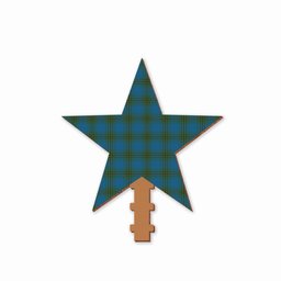 ScotsTee Shop Scottish Oliver Hunting Tartan Wooden Christmas Tree Topper
