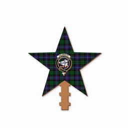 ScotsTee Shop Scottish Galbraith Crest Tartan Wooden Christmas Tree Topper