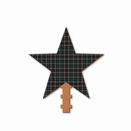 ScotsTee Shop Scottish Penman 2 Tartan Wooden Christmas Tree Topper