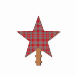 ScotsTee Shop Scottish Moubray Tartan Wooden Christmas Tree Topper