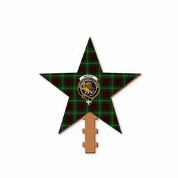 ScotsTee Shop Scottish Martin Crest Tartan Wooden Christmas Tree Topper