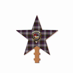 ScotsTee Shop Scottish MacDonald Dress Modern Crest Tartan Wooden Christmas Tree Topper
