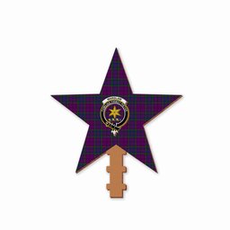 ScotsTee Shop Scottish Wardlaw Crest Tartan Wooden Christmas Tree Topper