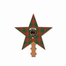 ScotsTee Shop Scottish Baxter Ancient Crest Tartan Wooden Christmas Tree Topper