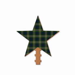 ScotsTee Shop Scottish Todd Tartan Wooden Christmas Tree Topper