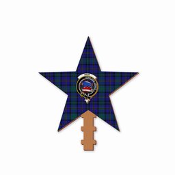 ScotsTee Shop Scottish Weir Ancient Tartan Crest Tartan Wooden Christmas Tree Topper
