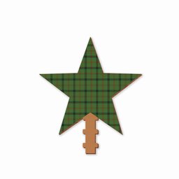 ScotsTee Shop Scottish Strachan Hunting Tartan Wooden Christmas Tree Topper