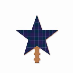 ScotsTee Shop Scottish Navy US Edzell Tartan Wooden Christmas Tree Topper
