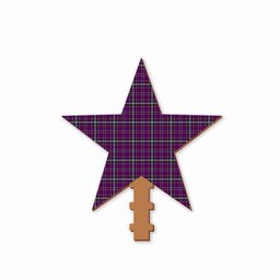 ScotsTee Shop Scottish Regan Tartan Wooden Christmas Tree Topper