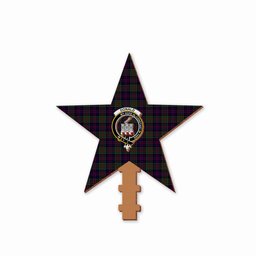 ScotsTee Shop Scottish Donald of Clan Ranald Crest Tartan Wooden Christmas Tree Topper
