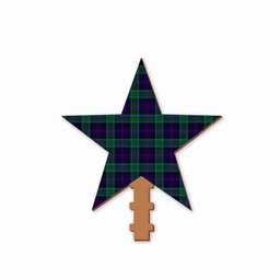 ScotsTee Shop Scottish MacTaggart Johnstons Tartan Wooden Christmas Tree Topper