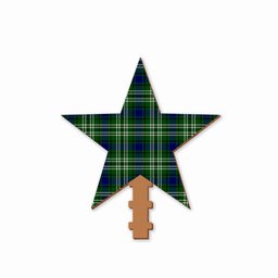 ScotsTee Shop Scottish Mow Tartan Wooden Christmas Tree Topper