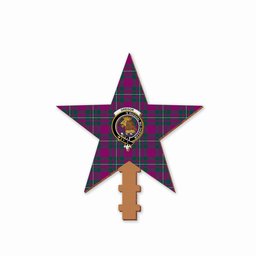 ScotsTee Shop Scottish Gregor Hunting Modern Crest Tartan Wooden Christmas Tree Topper