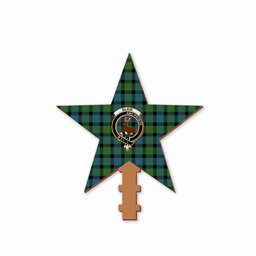 ScotsTee Shop Scottish Blair Ancient Crest Tartan Wooden Christmas Tree Topper