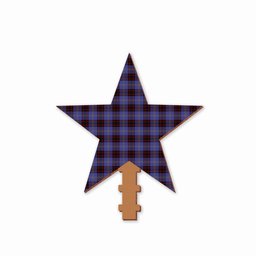 ScotsTee Shop Scottish Rutherford Tartan Wooden Christmas Tree Topper