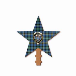 ScotsTee Shop Scottish Hope Ancient Crest Tartan Wooden Christmas Tree Topper