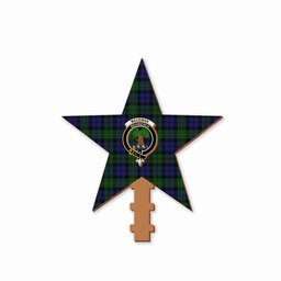 ScotsTee Shop Scottish MacEwan Crest Tartan Wooden Christmas Tree Topper