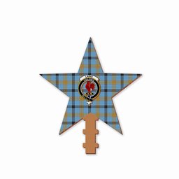 ScotsTee Shop Scottish Laing Ancient Crest Tartan Wooden Christmas Tree Topper