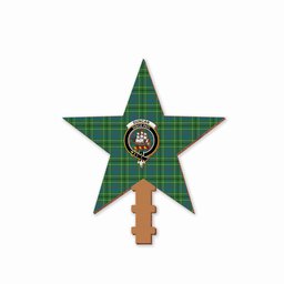 ScotsTee Shop Scottish Duncan Ancient Clan Crest Tartan Wooden Christmas Tree Topper