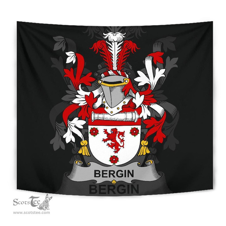 Irish Bergin or O'Bergin Coat of Arms Family Crest Ireland Tapestry Irish Tapestry