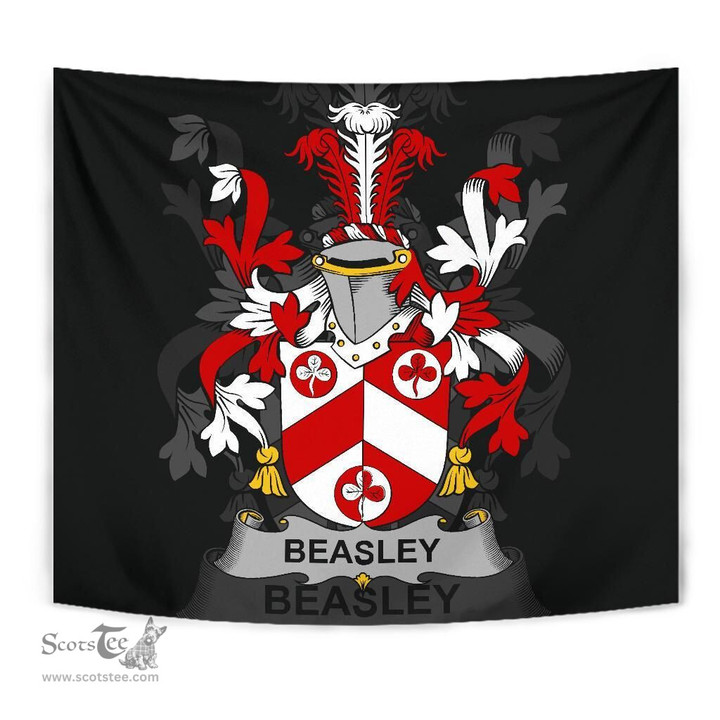 Irish Beasley Coat of Arms Family Crest Ireland Tapestry Irish Tapestry