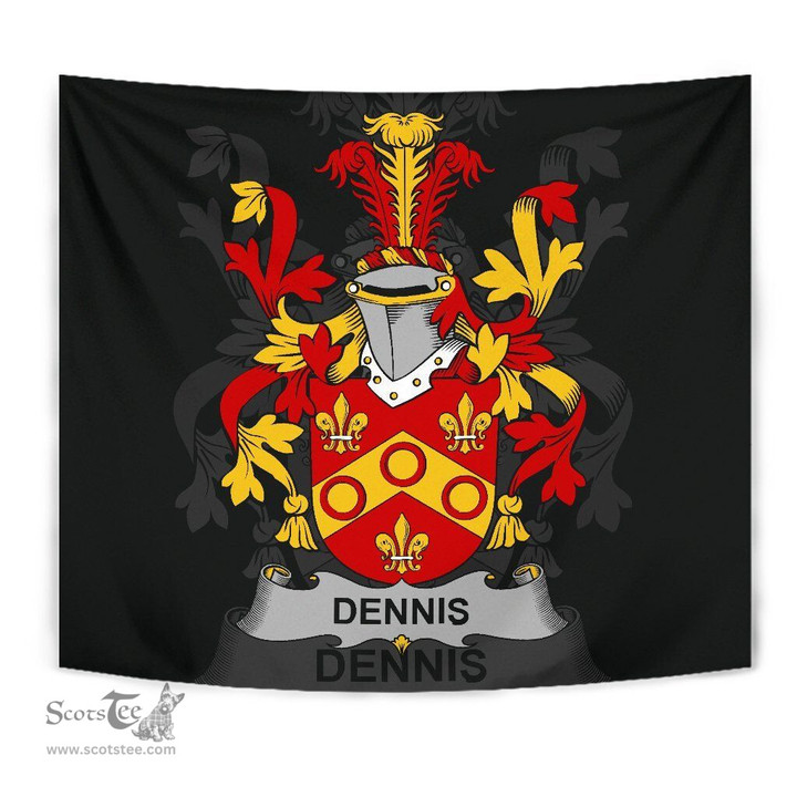 Irish Dennis Coat of Arms Family Crest Ireland Tapestry Irish Tapestry