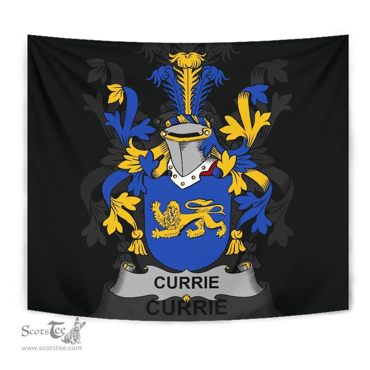Irish Currie or O'Currie Coat of Arms Family Crest Ireland Tapestry Irish Tapestry