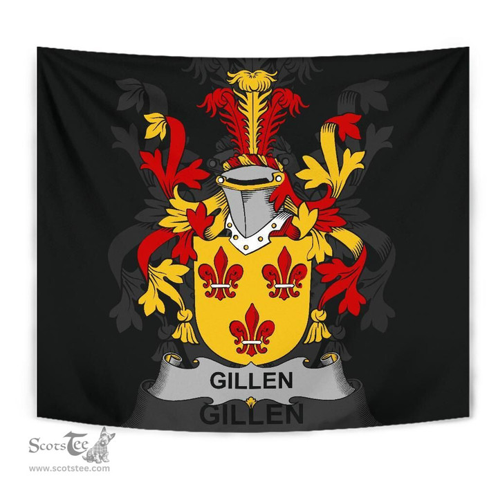 Irish Gillen or O'Gillen Coat of Arms Family Crest Ireland Tapestry Irish Tapestry