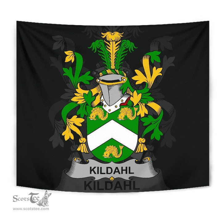 Irish Kildahl Coat of Arms Family Crest Ireland Tapestry Irish Tapestry