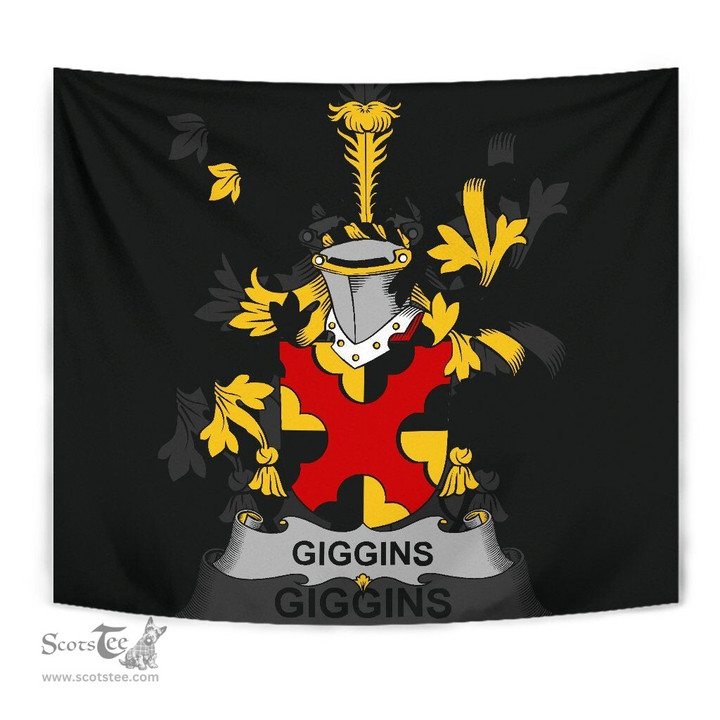 Irish Giggins Coat of Arms Family Crest Ireland Tapestry Irish Tapestry