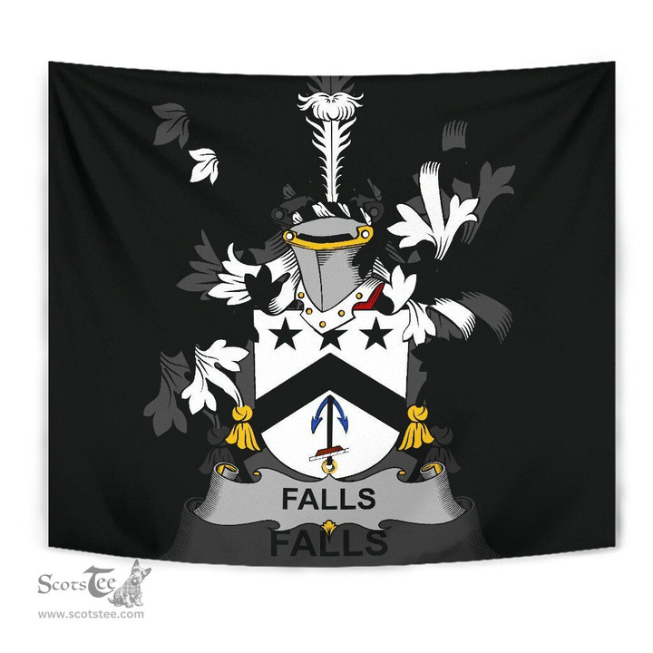 Irish Falls Coat of Arms Family Crest Ireland Tapestry Irish Tapestry