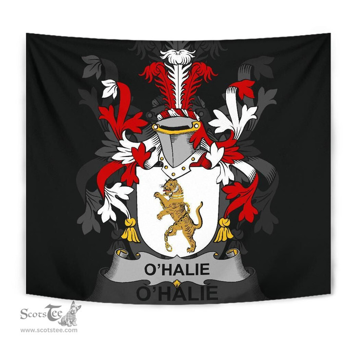 Irish Halie or O'Halie Coat of Arms Family Crest Ireland Tapestry Irish Tapestry