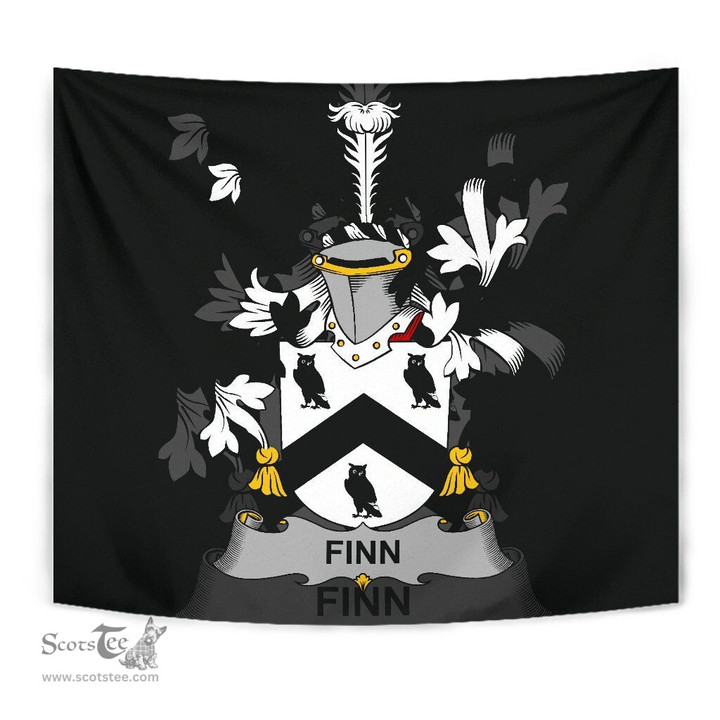 Irish Finn or O'Finn Coat of Arms Family Crest Ireland Tapestry Irish Tapestry