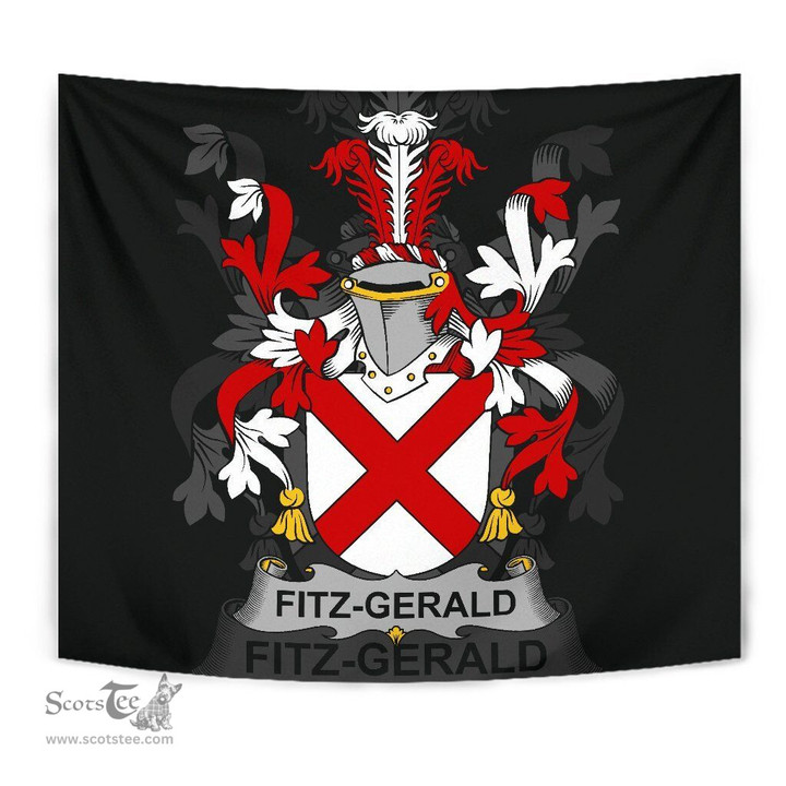Irish Fitz-Gerald Coat of Arms Family Crest Ireland Tapestry Irish Tapestry