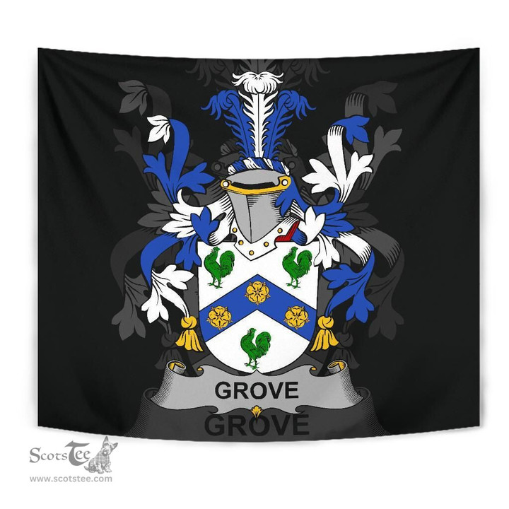 Irish Grove Coat of Arms Family Crest Ireland Tapestry Irish Tapestry