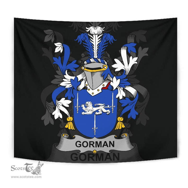 Irish Gorman or McGorman Coat of Arms Family Crest Ireland Tapestry Irish Tapestry
