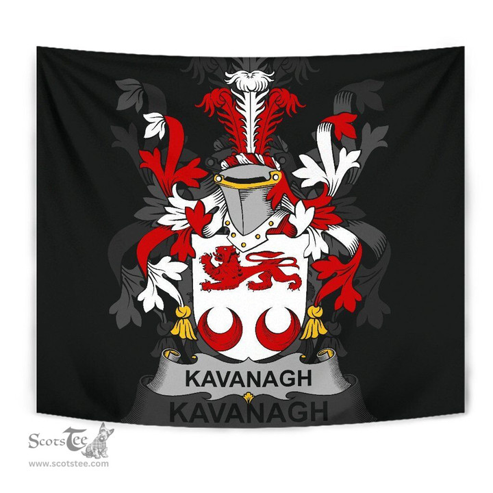 Irish Kavanagh or Cavanagh Coat of Arms Family Crest Ireland Tapestry Irish Tapestry