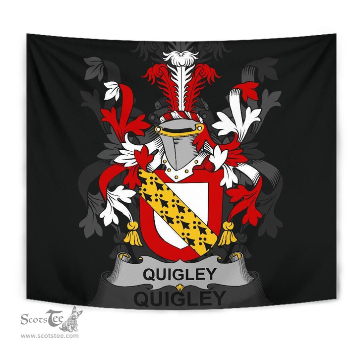 Irish Quigley or O'Quigley Coat of Arms Family Crest Ireland Tapestry Irish Tapestry
