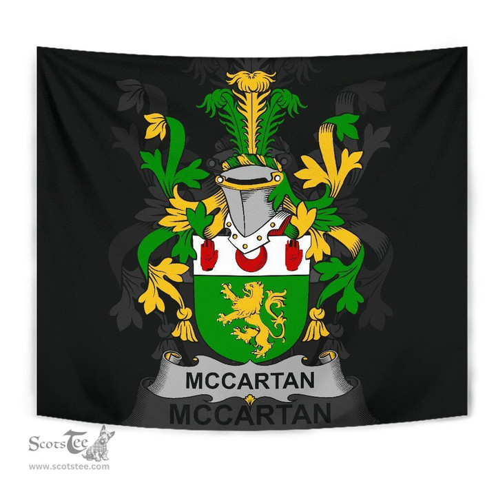 Irish McCartan Coat of Arms Family Crest Ireland Tapestry Irish Tapestry