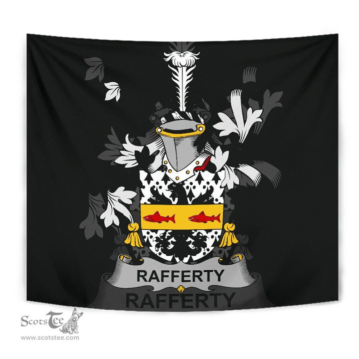 Irish Rafferty or O'Rafferty Coat of Arms Family Crest Ireland Tapestry Irish Tapestry