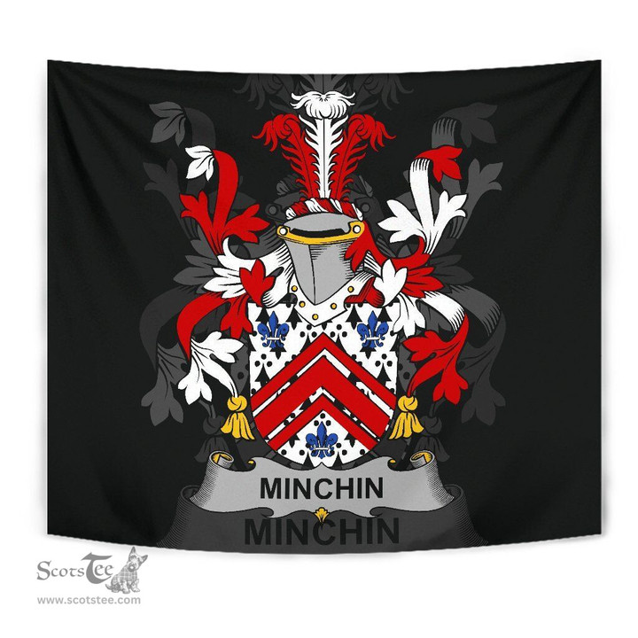 Irish Minchin Coat of Arms Family Crest Ireland Tapestry Irish Tapestry