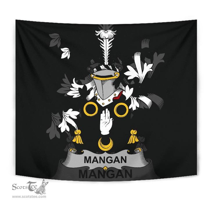 Irish Mangan or O'Mangan Coat of Arms Family Crest Ireland Tapestry Irish Tapestry