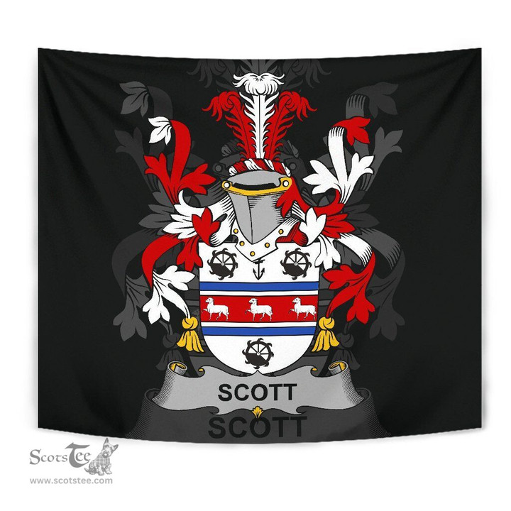 Irish Scott Coat of Arms Family Crest Ireland Tapestry Irish Tapestry
