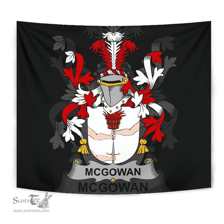 Irish McGowan or McGouan Coat of Arms Family Crest Ireland Tapestry Irish Tapestry
