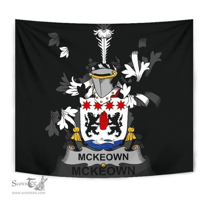 Irish McKeown or Keon Coat of Arms Family Crest Ireland Tapestry Irish Tapestry