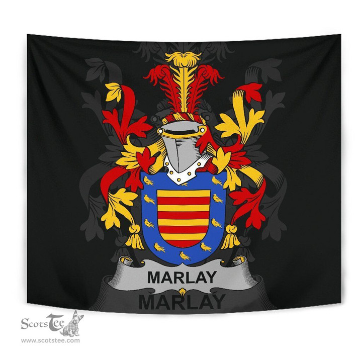 Irish Marlay or O'Marley Coat of Arms Family Crest Ireland Tapestry Irish Tapestry