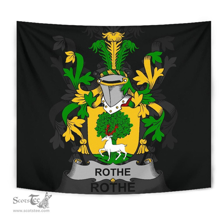 Irish Rothe Coat of Arms Family Crest Ireland Tapestry Irish Tapestry