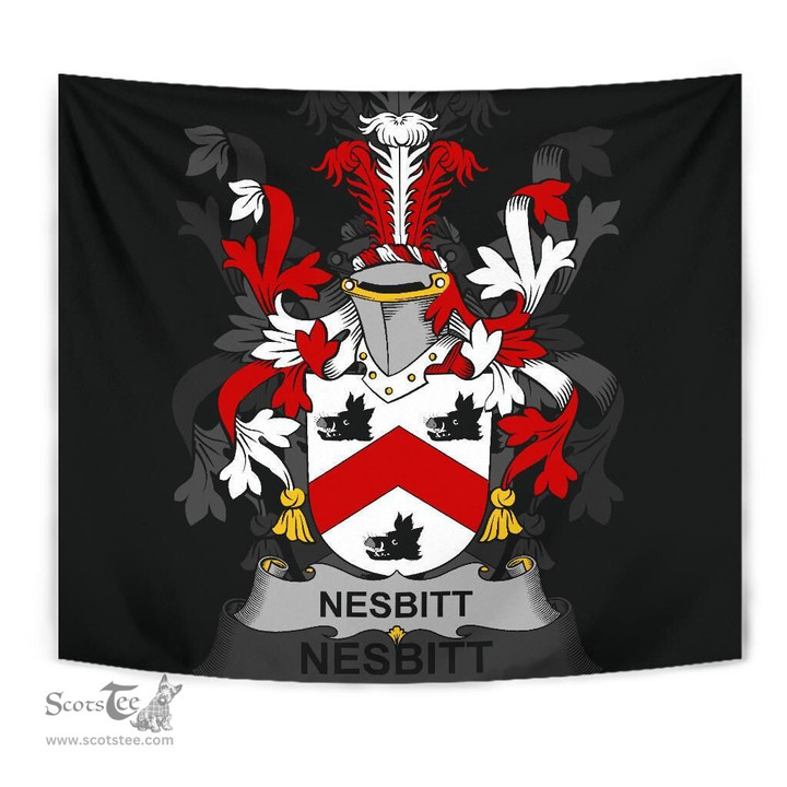 Irish Nesbitt Coat of Arms Family Crest Ireland Tapestry Irish Tapestry